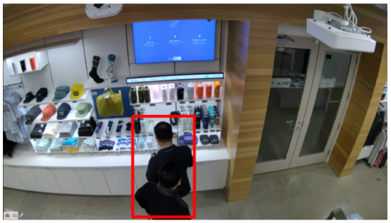 Person detection with bounding box for intrusion detection